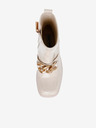 Steve Madden Krémové lesklé kotníkové boty na podpatku Steve Madden Blooms