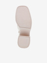 Steve Madden Krémové lesklé kotníkové boty na podpatku Steve Madden Blooms