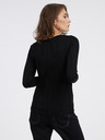 AWARE by VERO MODA Černé dámské vzorované tričko AWARE by VERO MODA Gudrun