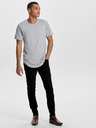 ONLY & SONS Světle šedé žíhané basic tričko ONLY & SONS Matt