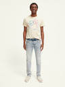 Scotch & Soda Tmavě modrý pánský kožený pásek Scotch & Soda