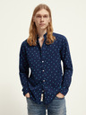 Scotch & Soda Tmavě modrá pánská vzorovaná košile Scotch & Soda
