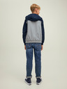 Jack & Jones Šedo-tmavě modrá klučičí bunda Jack & Jones Rush