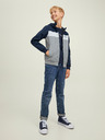 Jack & Jones Šedo-tmavě modrá klučičí bunda Jack & Jones Rush