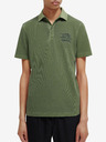 Scotch & Soda Zelené pánské polo tričko Scotch & Soda Garment Dye