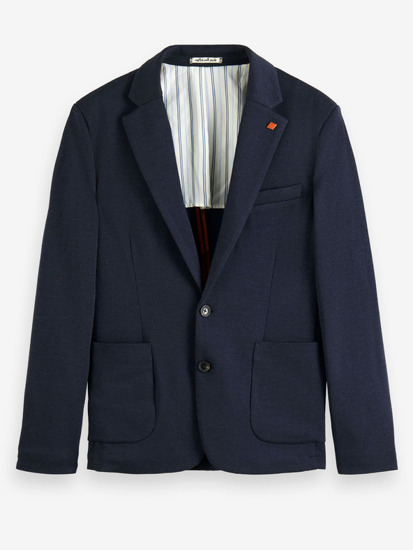 Scotch & Soda Tmavě modré pánské sako s příměsí vlny Scotch & Soda Unconstructed