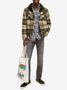 Scotch & Soda Zeleno-béžová pánská košilová bunda s příměsí vlny Scotch & Soda Teddy