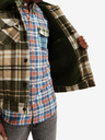 Scotch & Soda Zeleno-béžová pánská košilová bunda s příměsí vlny Scotch & Soda Teddy
