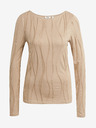 AWARE by VERO MODA Béžové dámské vzorované tričko AWARE by VERO MODA Gudrun