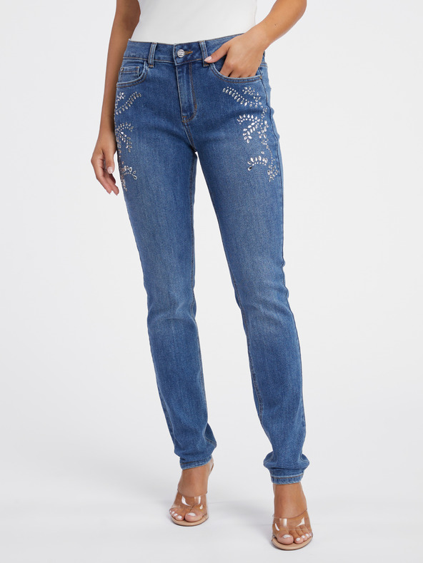 Orsay Modré dámské slim fit džíny ORSAY