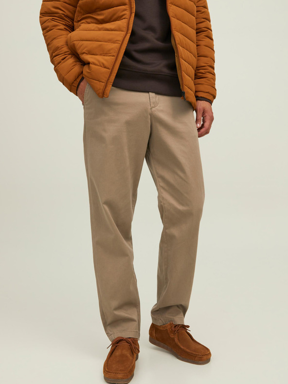Jack & Jones Béžové pánské chino kalhoty Jack & Jones Kane
