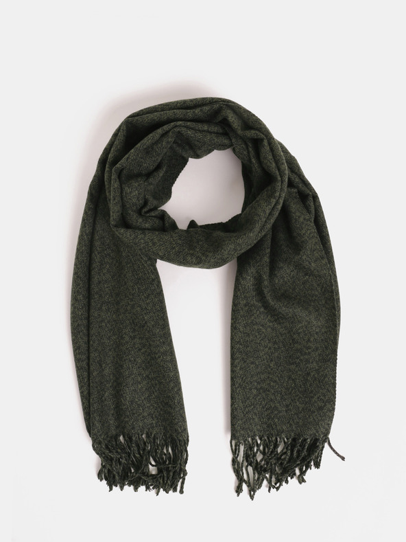 Jack & Jones Tmavě zelená žíhaná šála Jack & Jones Solid