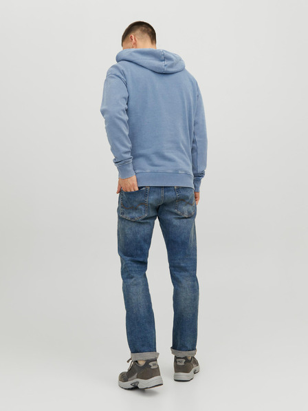 Jack & Jones Modrá pánská mikina s kapucí Jack & Jones Drew