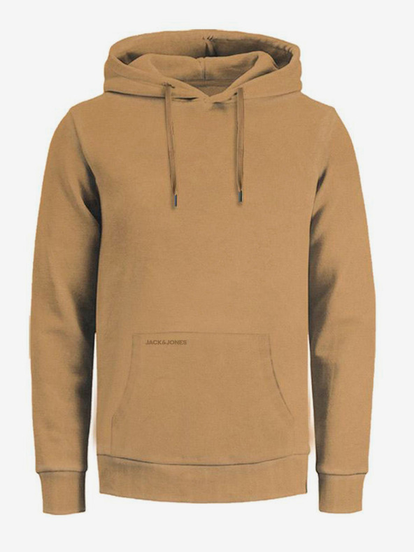 Jack & Jones Světle hnědá pánská mikina s kapucí Jack & Jones Drew
