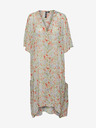 Pieces Bílý dámský květovaný kaftan Pieces Vertrud