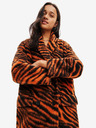 Desigual Oranžový dámský vzorovaný kabát Desigual Esmeralda