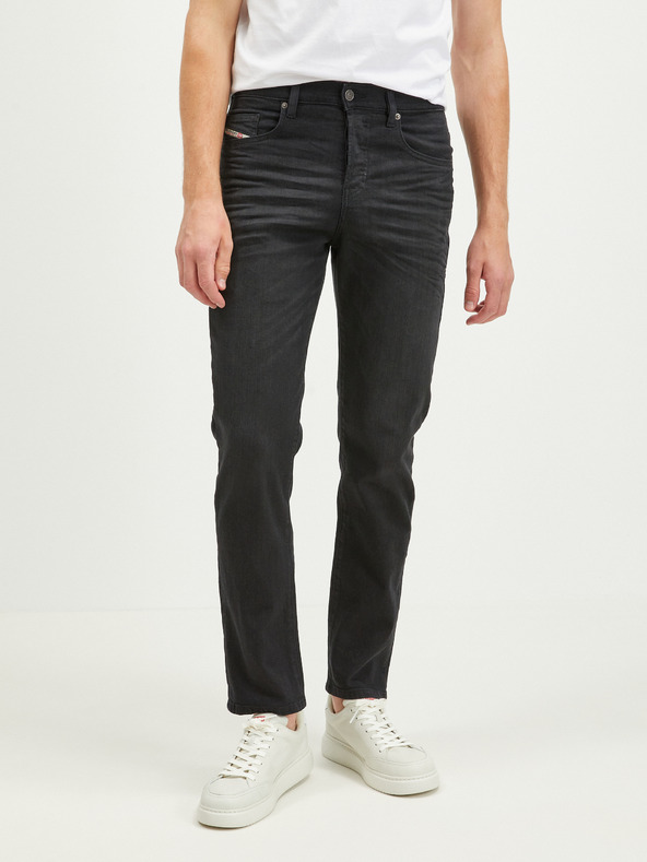 Diesel Černé pánské straight fit džíny Diesel