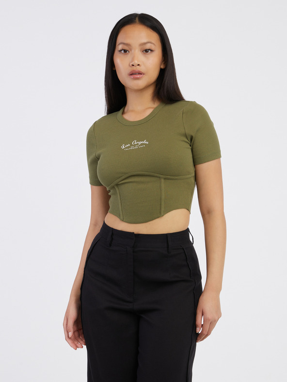 ONLY Khaki dámský crop top ONLY Lola