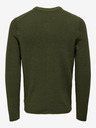 ONLY & SONS Khaki pánský žebrovaný svetr ONLY & SONS Niguel