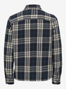 ONLY & SONS Béžovo-modrá pánská kostkovaná flanelová košile ONLY & SONS Scott