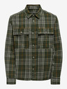 ONLY & SONS Béžovo-zelená pánská kostkovaná flanelová košile ONLY & SONS Scott