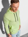 Ombre Clothing Světle zelená pánská mikina s kapucí B1154
