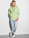 Ombre Clothing Světle zelená pánská mikina s kapucí B1154