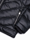 Ombre Clothing Černá pánská zimní prošívaná bunda Ombre Clothing
