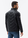 Ombre Clothing Černá pánská zimní prošívaná bunda Ombre Clothing