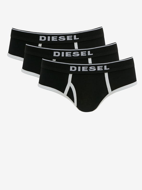 Diesel Sada tří černých dámských kalhotek Diesel