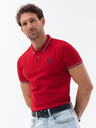 Ombre Clothing Červené pánské polo tričko Ombre Clothing
