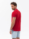 Ombre Clothing Červené pánské polo tričko Ombre Clothing