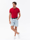 Ombre Clothing Červené pánské polo tričko Ombre Clothing