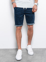 Ombre Clothing Tmavě modré pánské džínové kraťasy Ombre Clothing W361