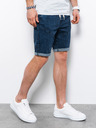 Ombre Clothing Tmavě modré pánské džínové kraťasy Ombre Clothing W361