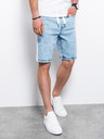 Ombre Clothing Světle modré pánské džínové kraťasy Ombre Clothing W363
