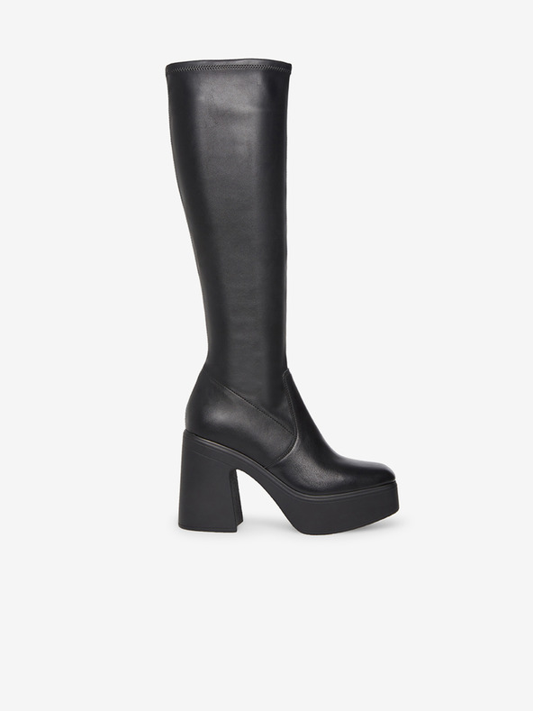 Steve Madden Černé dámské kozačky na podpatku Steve Madden Phoenix