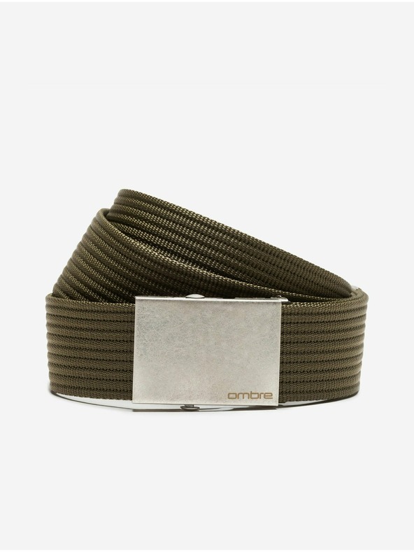 Ombre Clothing Khaki pánský pásek Ombre Clothing