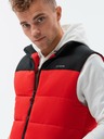 Ombre Clothing Černo-červená pánská prošívaná vesta Ombre Clothing