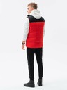Ombre Clothing Černo-červená pánská prošívaná vesta Ombre Clothing
