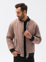Ombre Clothing Béžový pánský bomber C516