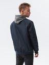 Ombre Clothing Tmavě modrá pánská přechodná bunda Ombre Clothing