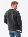 Ombre Clothing Tmavě šedá pánská přechodná bunda Ombre Clothing C524