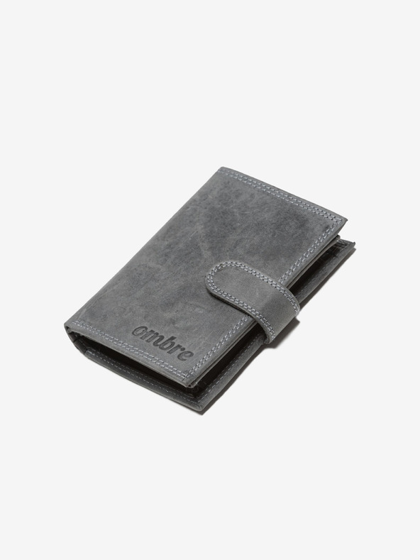 Ombre Clothing Pánská kožená peněženka - černá A091