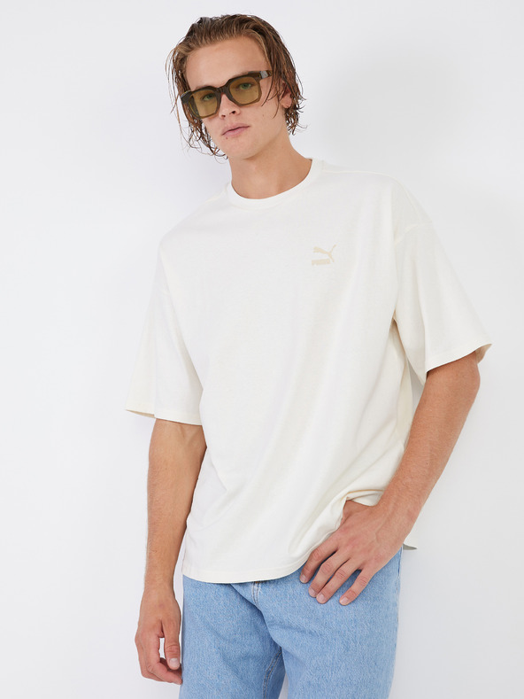 Puma Krémové pánské oversize tričko Puma Better Classics