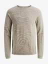 Jack & Jones Krémový pánský basic svetr Jack & Jones Ehill
