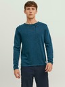 Jack & Jones Petrolejový pánský svetr Jack & Jones Eleo