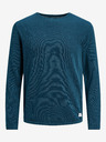 Jack & Jones Petrolejový pánský svetr Jack & Jones Eleo