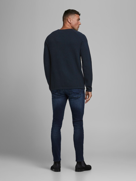 Jack & Jones Tmavě modrý pánský basic svetr Jack & Jones Ehill