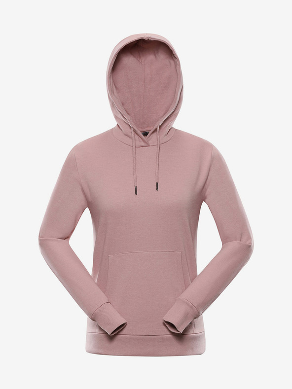 NAX Růžová dámská basic mikina NAX QEDA